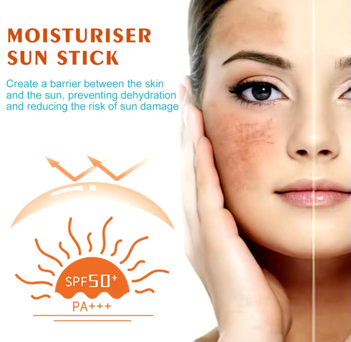 SPF 50 Waterproof/sweatproof sunblock stick