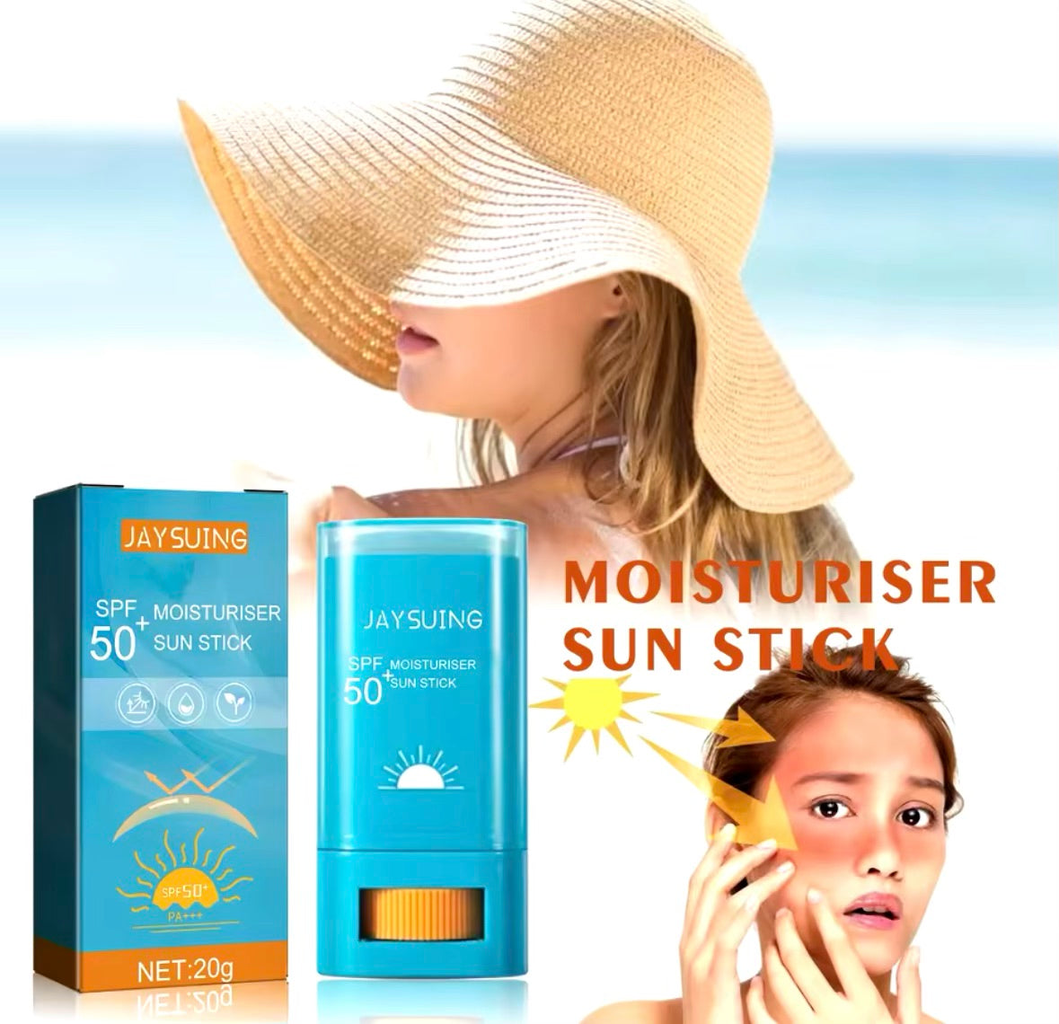 SPF 50 Waterproof/sweatproof sunblock stick