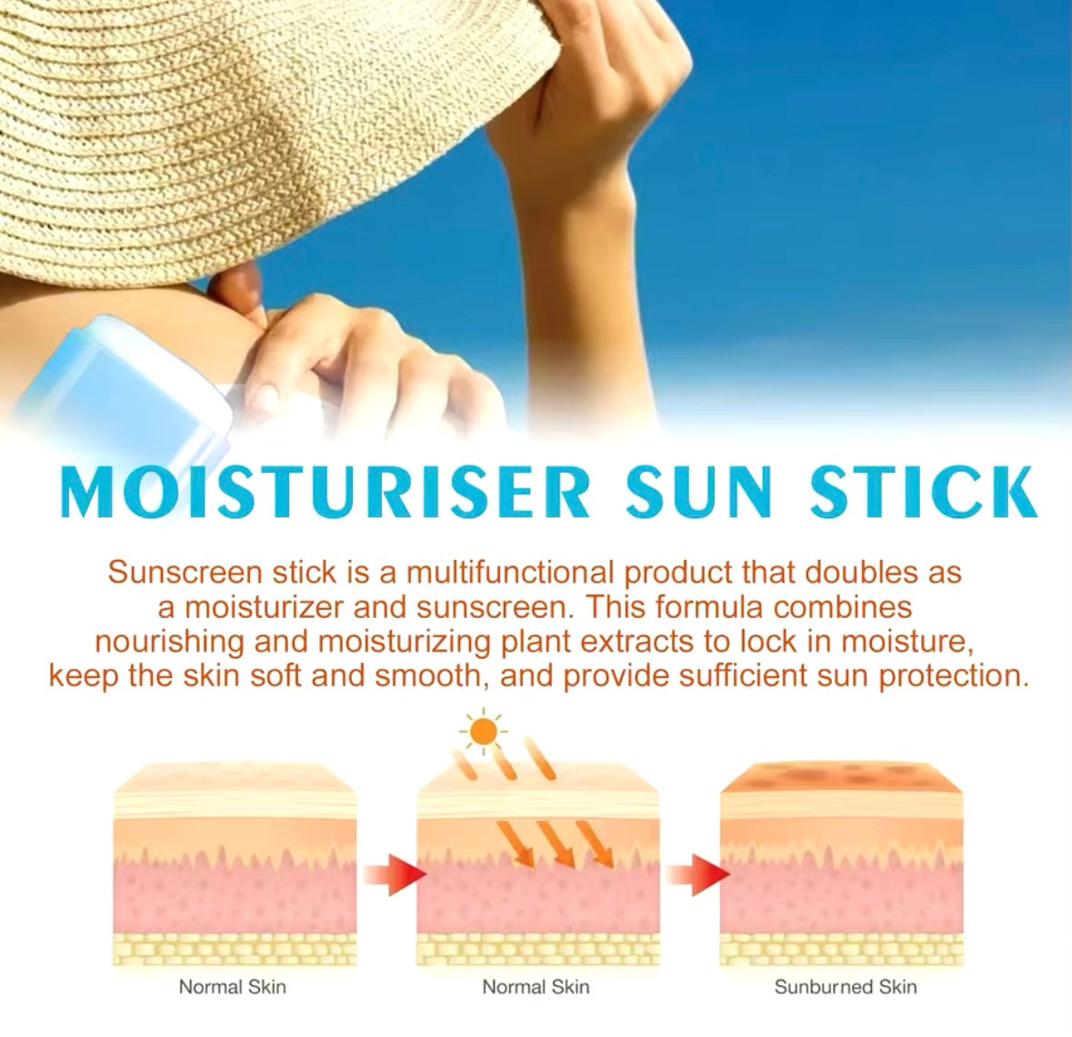 SPF 50 Waterproof/sweatproof sunblock stick