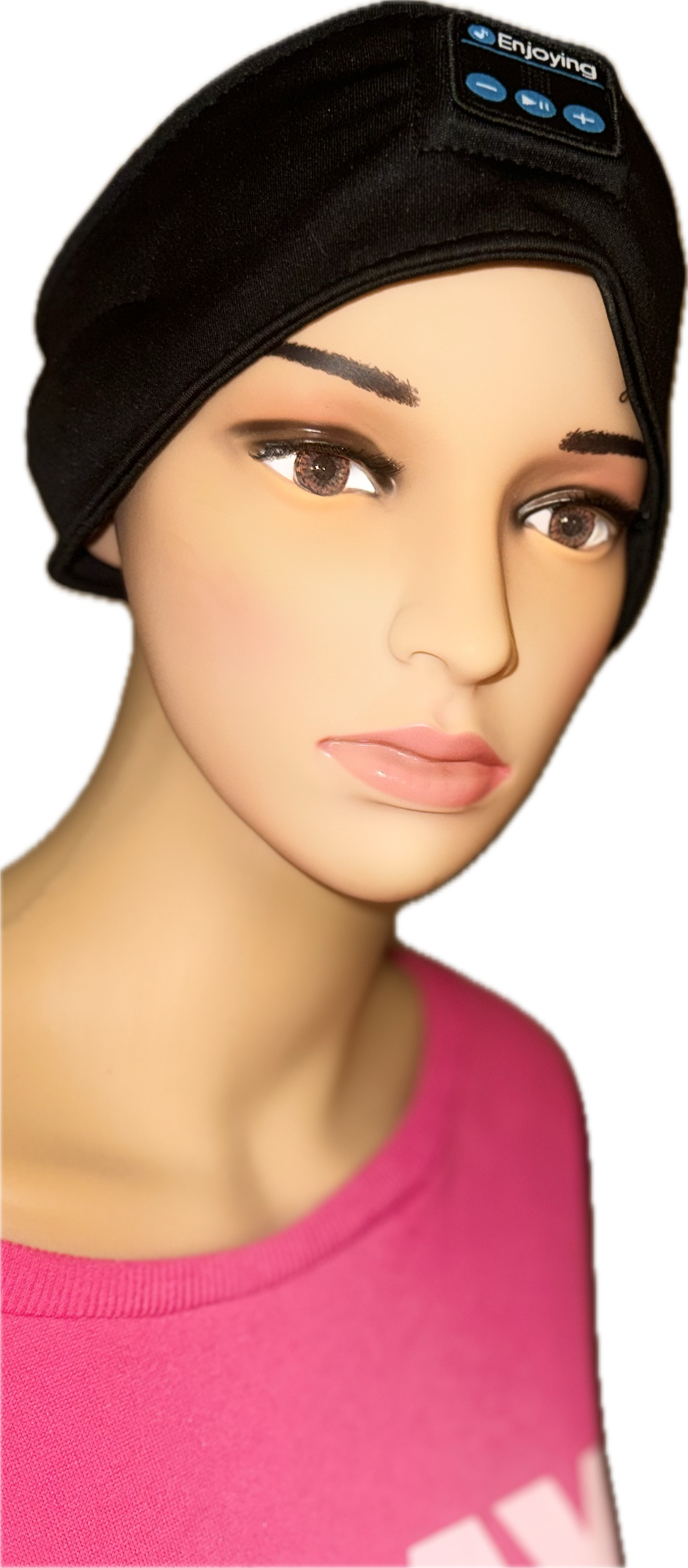 BLACK BLUE TOOTH MULTI PURPOSE EYE MASK/HEADBAND (WITH HARD CASE)